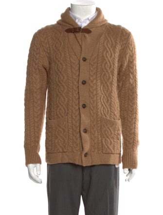 Polo Ralph Lauren Camel Hair Mock Neck Cardigan