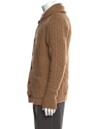 Polo Ralph Lauren Camel Hair Mock Neck Cardigan