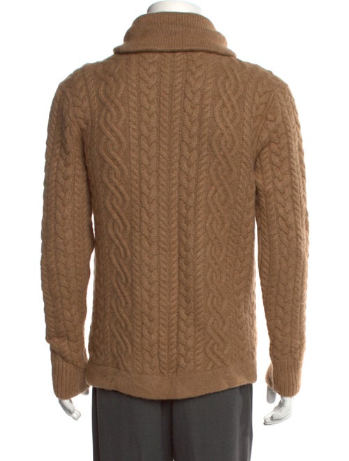 Polo Ralph Lauren Camel Hair Mock Neck Cardigan