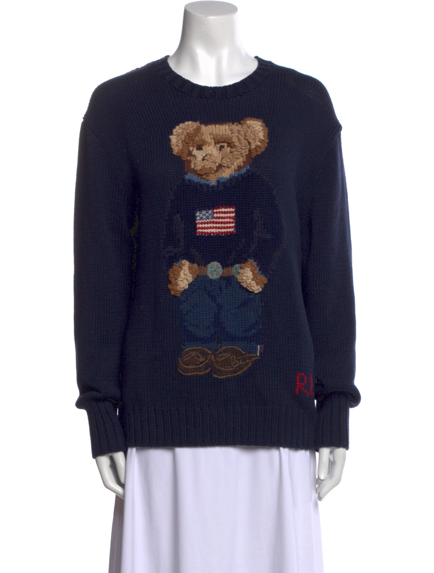 Polo Ralph Lauren Printed Scoop Neck Sweater w/ Tags