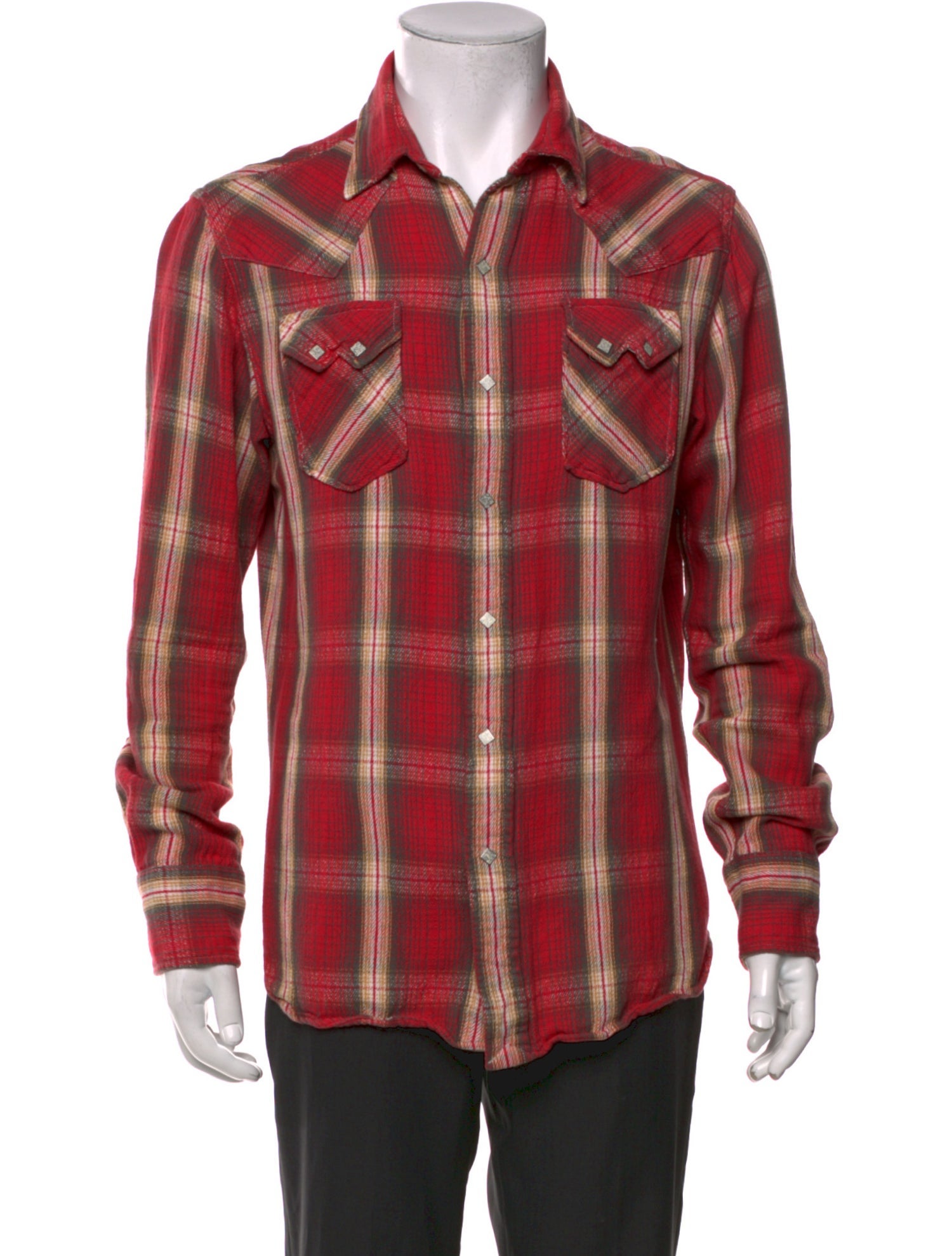 Polo Ralph Lauren Plaid Print Long Sleeve Western Shirt