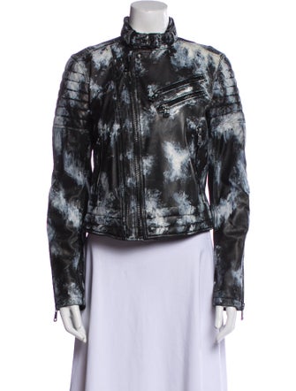 Polo Ralph Lauren Leather Printed Jacket