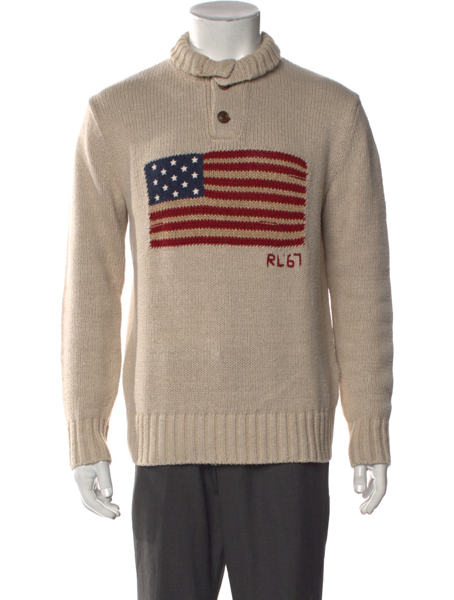 Polo Ralph Lauren Graphic Print Mock Neck Pullover