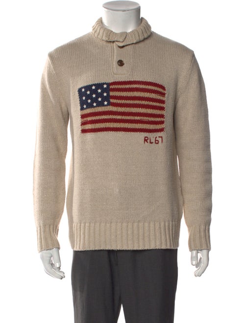 Polo Ralph Lauren Graphic Print Mock Neck Pullover
