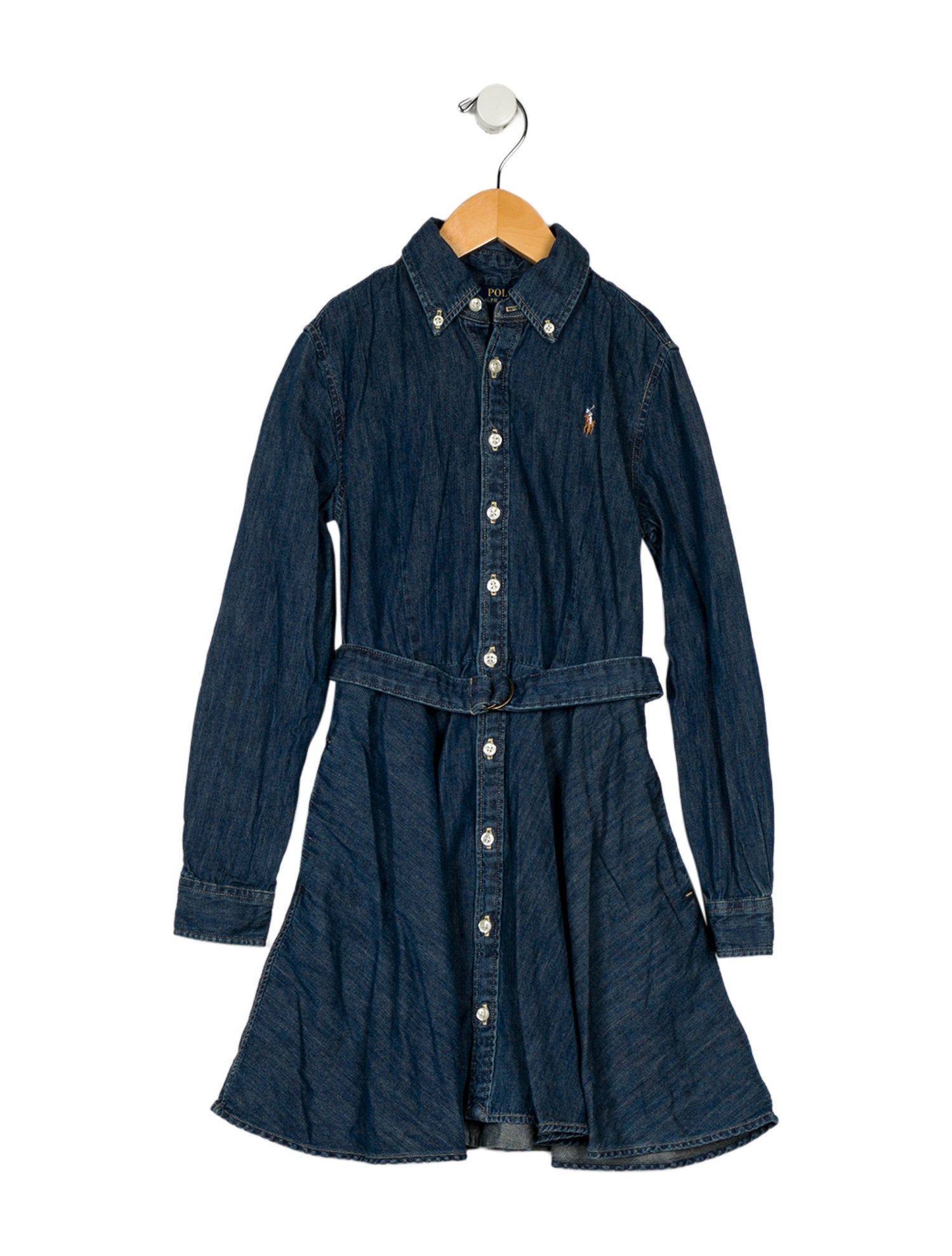 Polo Ralph Lauren Girls' Denim Long Sleeve Casual Dress