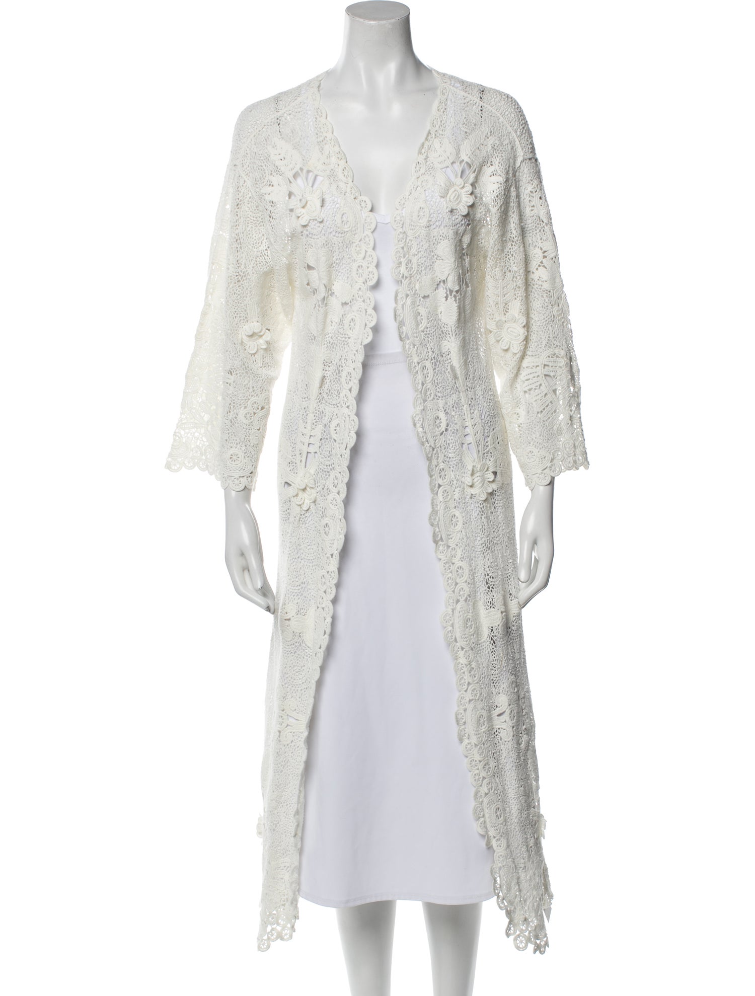 Polo Ralph Lauren Lace Pattern Embroidered Accent Robe