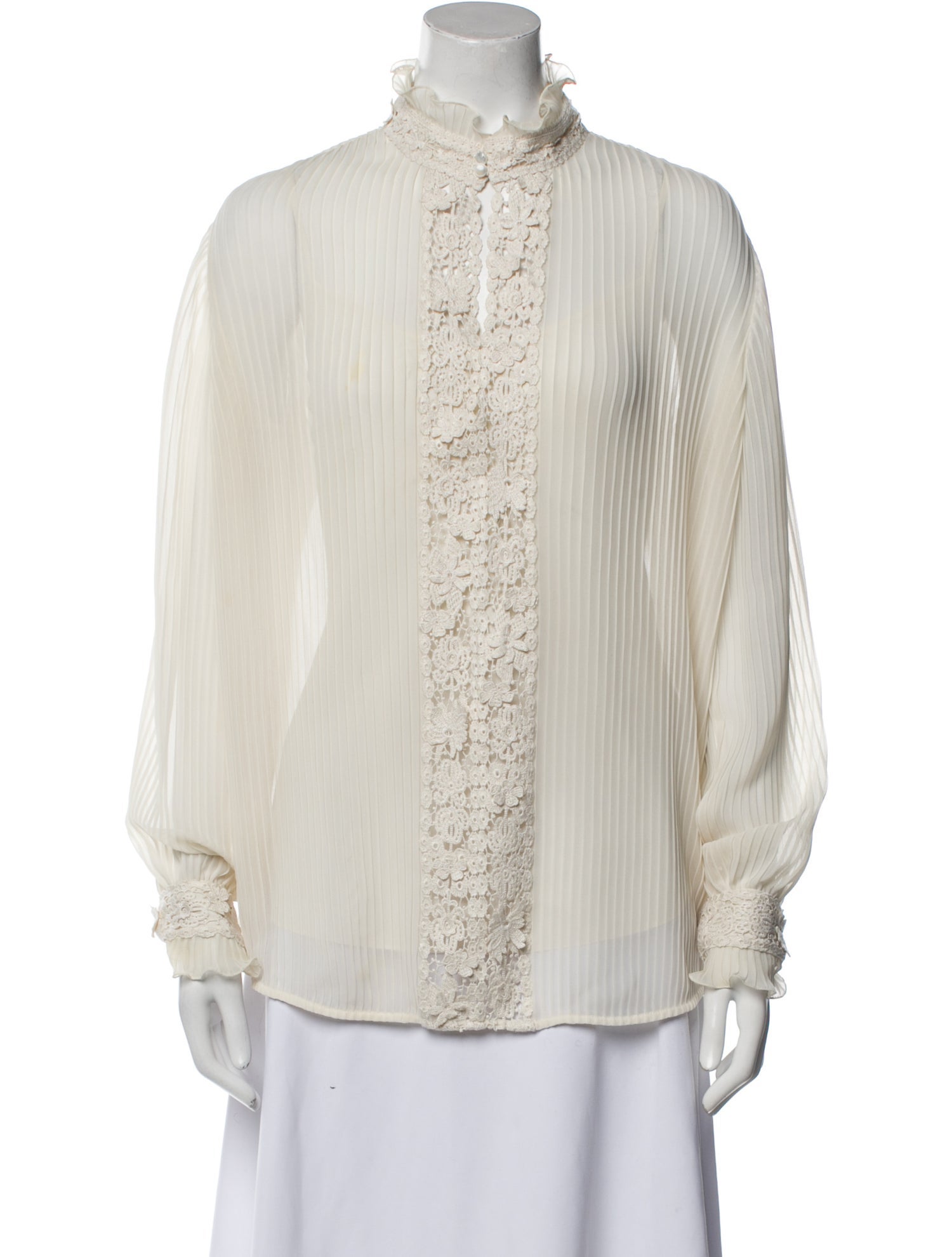 Polo Ralph Lauren Mock Neck Long Sleeve Blouse