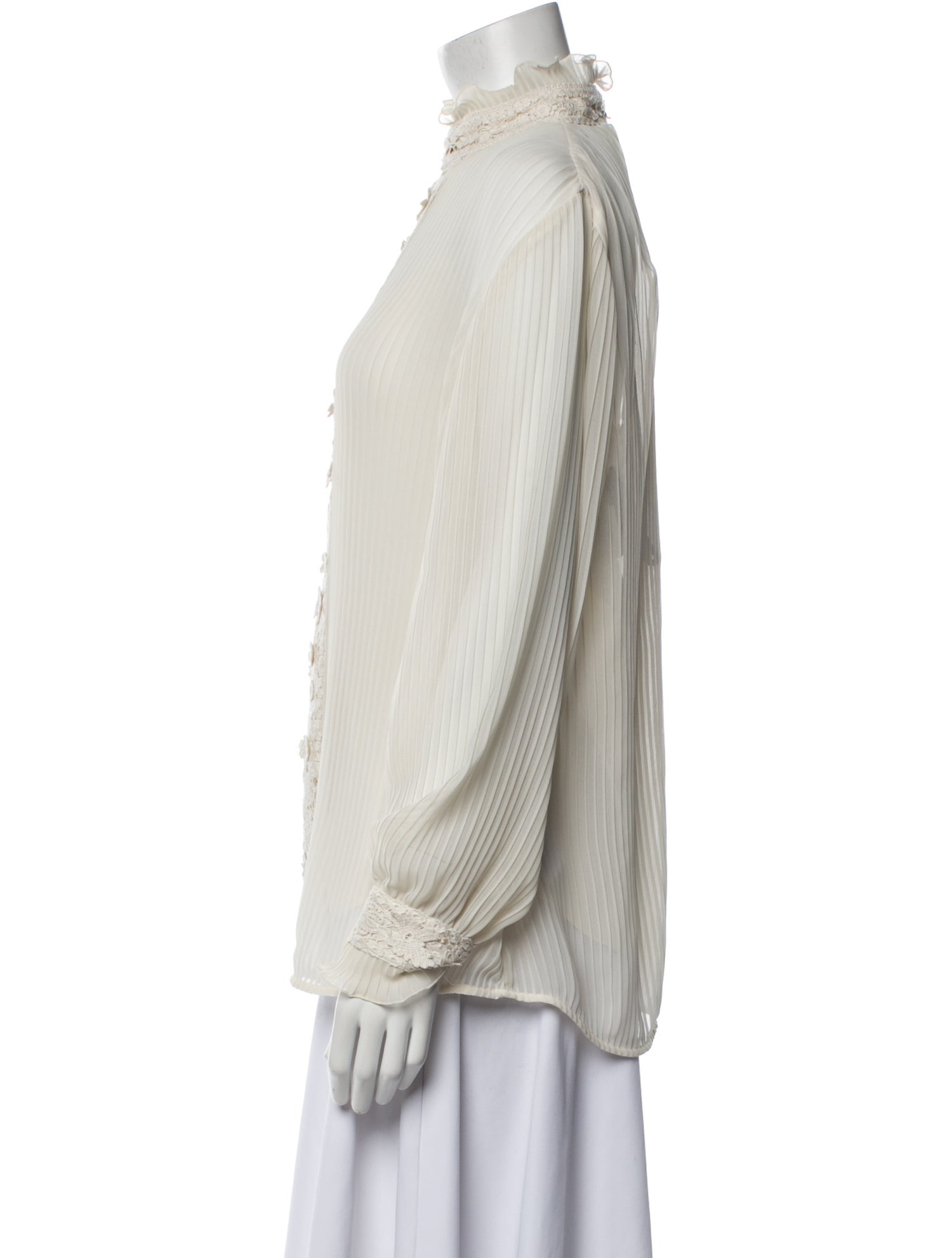 Polo Ralph Lauren Mock Neck Long Sleeve Blouse