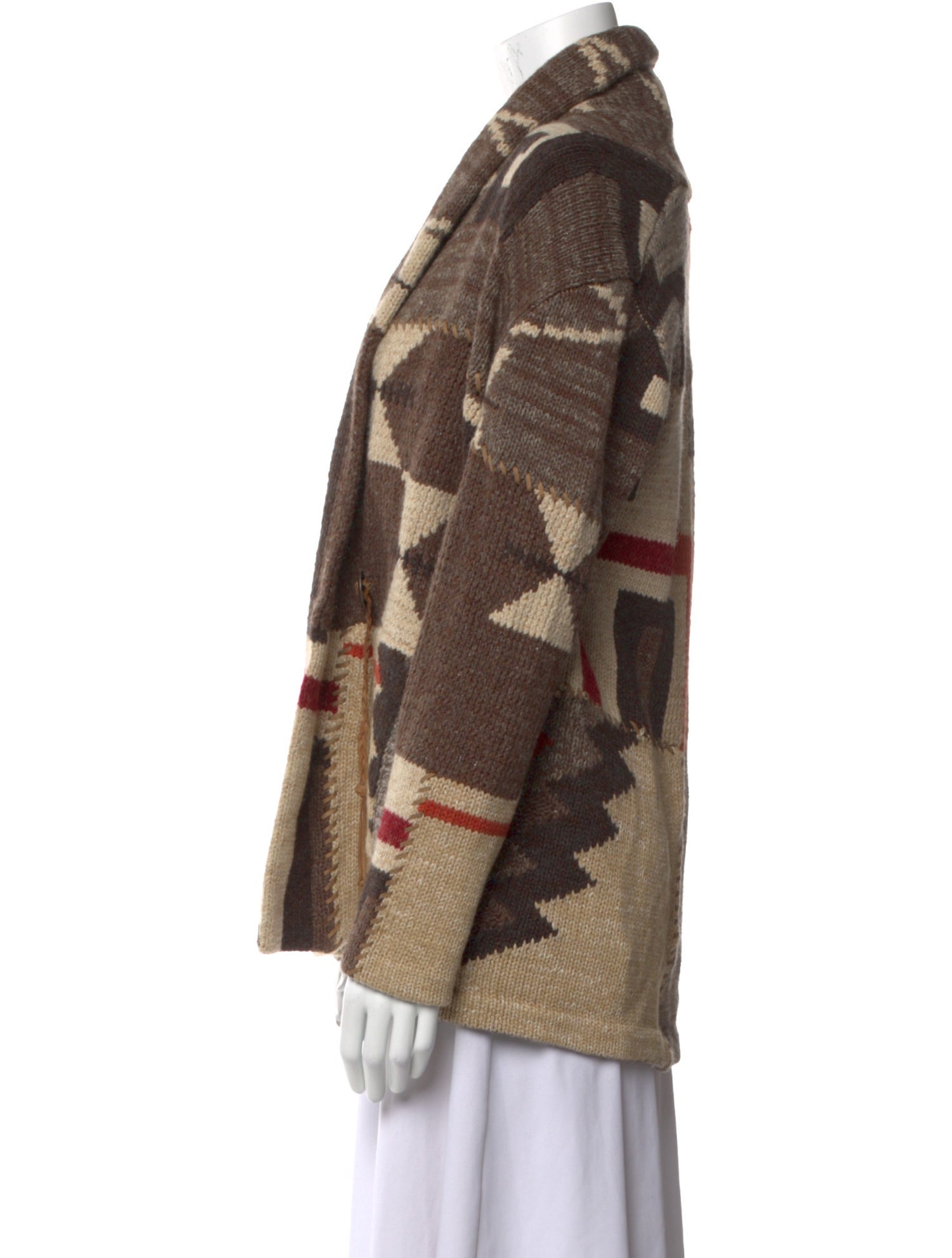 Polo Ralph Lauren Printed Open Front Sweater w/ Tags