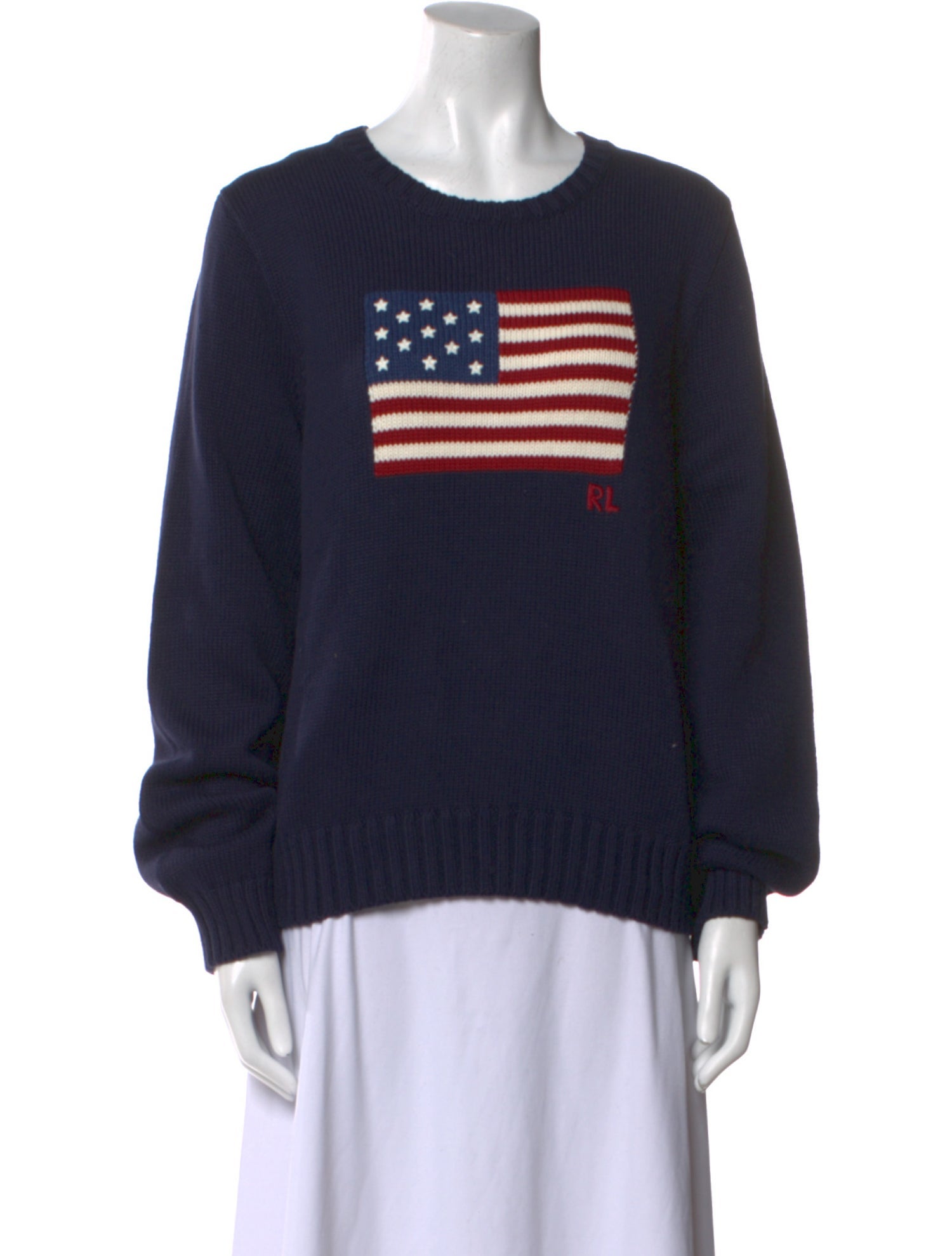 Polo Ralph Lauren Graphic Print Scoop Neck Sweater