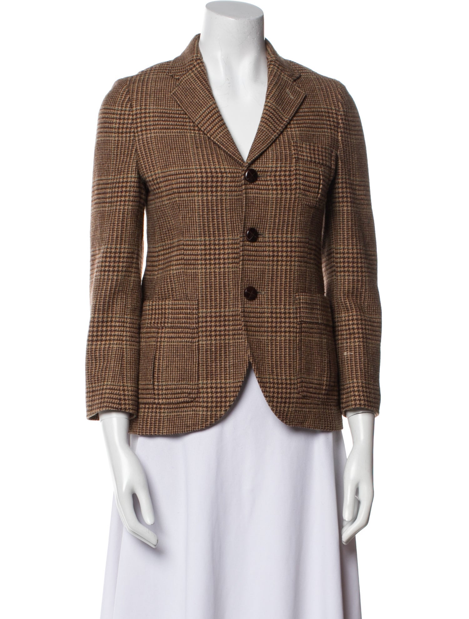 Polo Ralph Lauren Wool Plaid Print Blazer