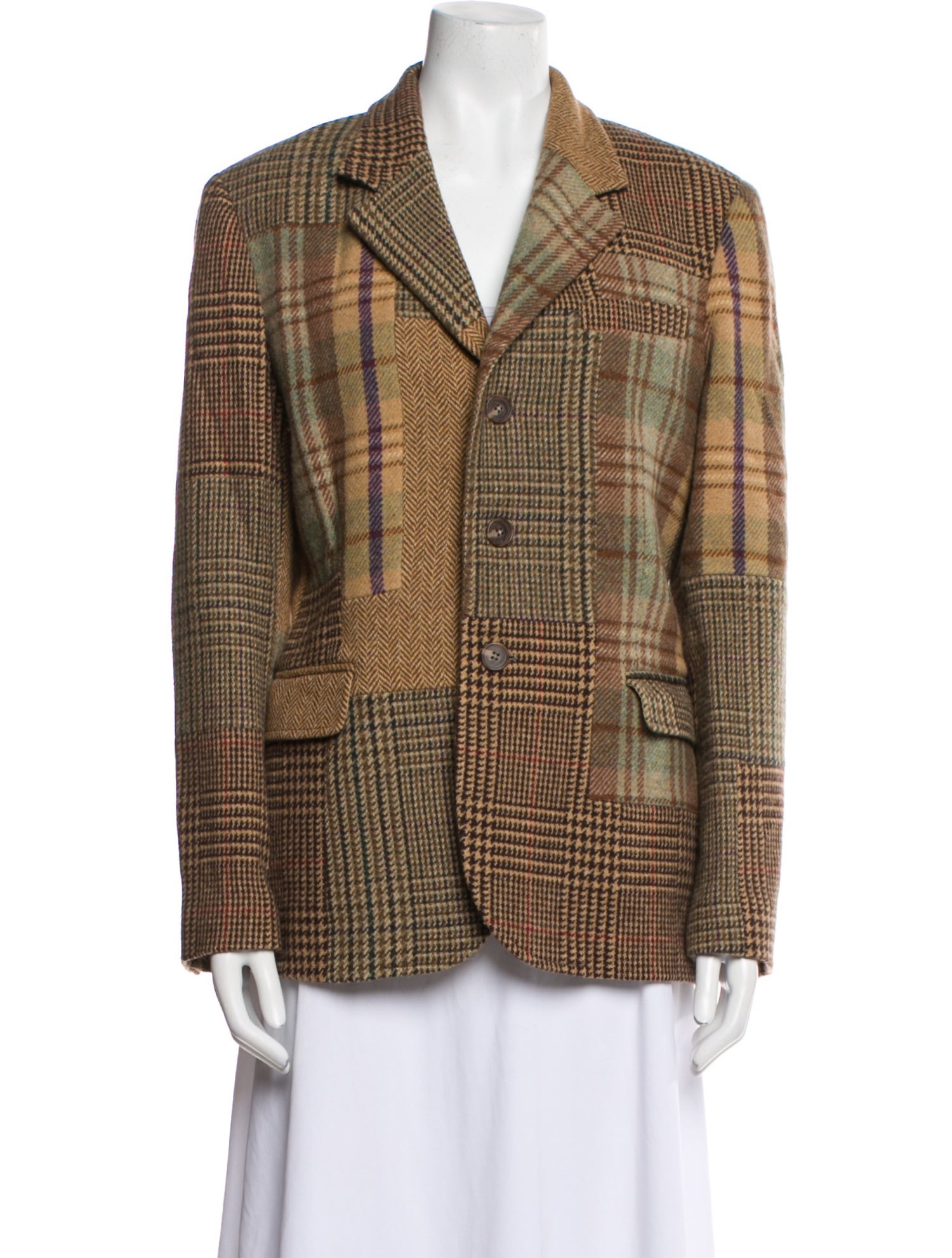 Polo Ralph Lauren Wool Plaid Print Blazer