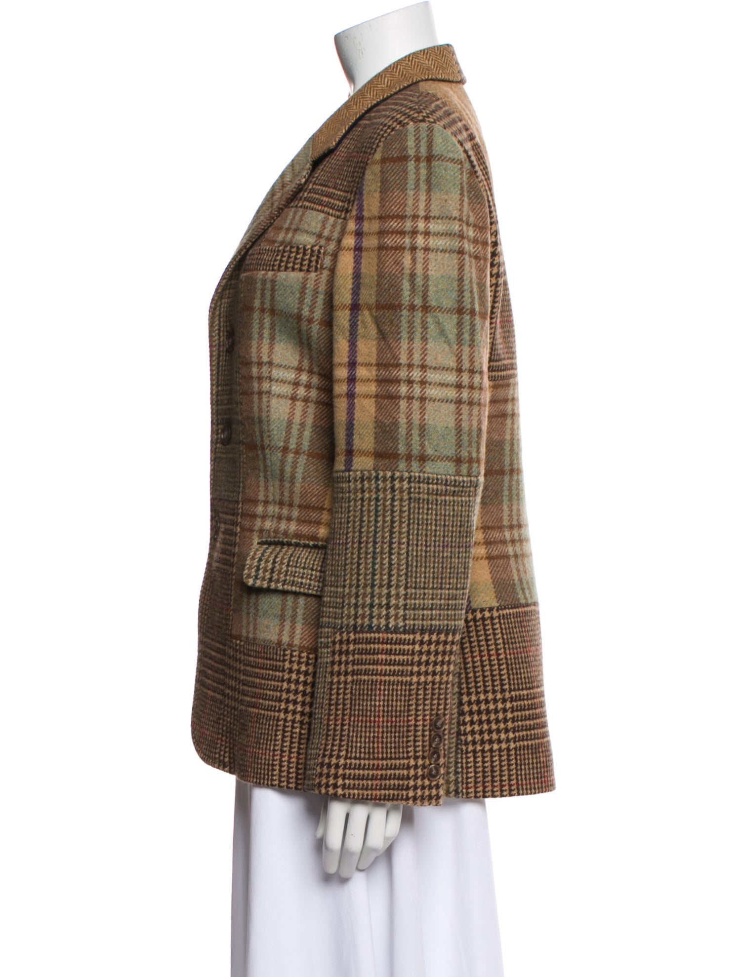 Polo Ralph Lauren Wool Plaid Print Blazer