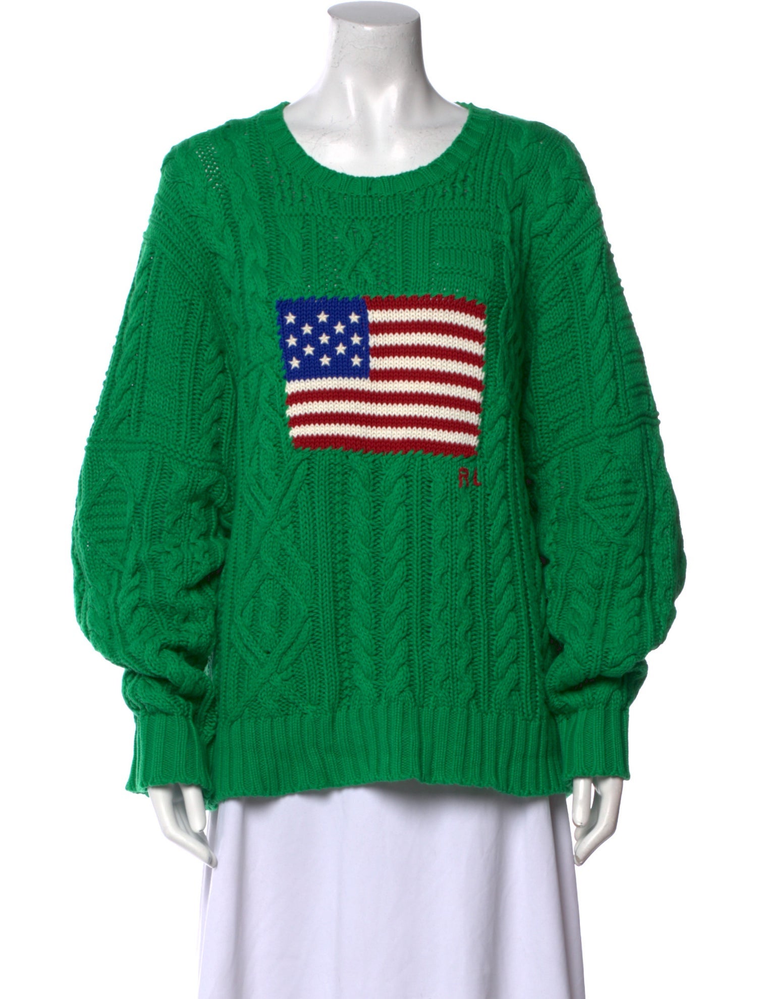 Polo Ralph Lauren Graphic Print Scoop Neck Sweater