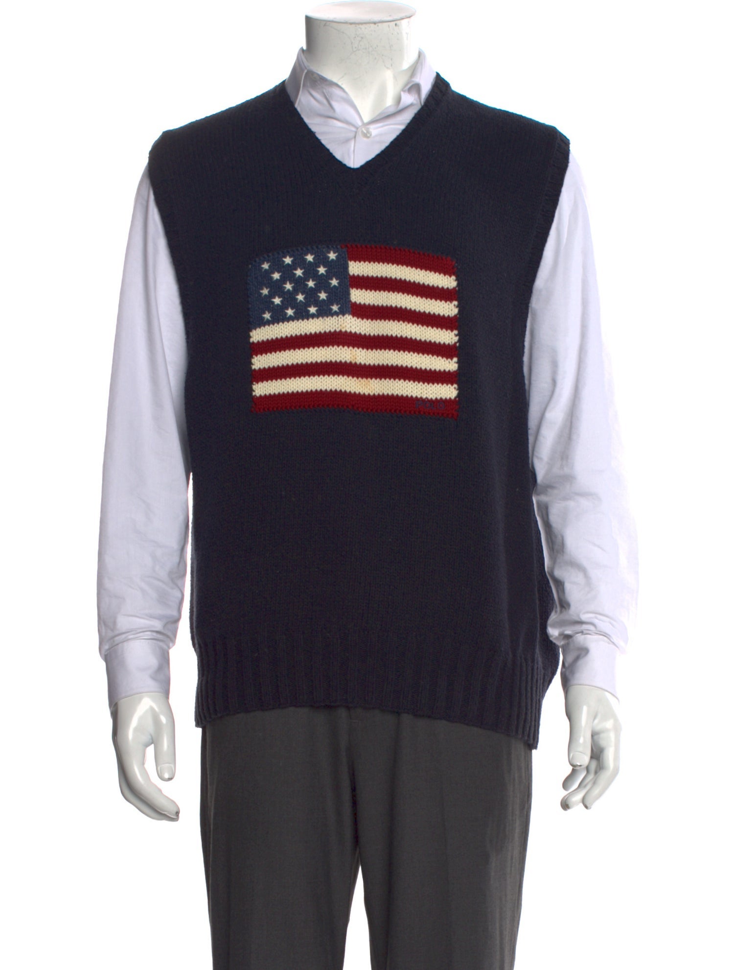 Polo Ralph Lauren Graphic Print V-Neck Sweater Vest