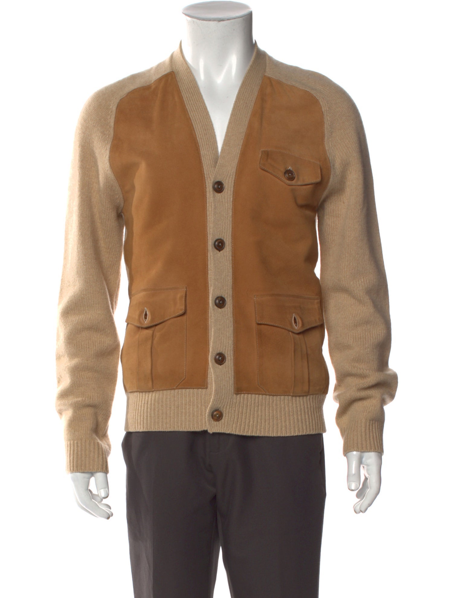 Polo Ralph Lauren Cashmere Colorblock Pattern Cardigan