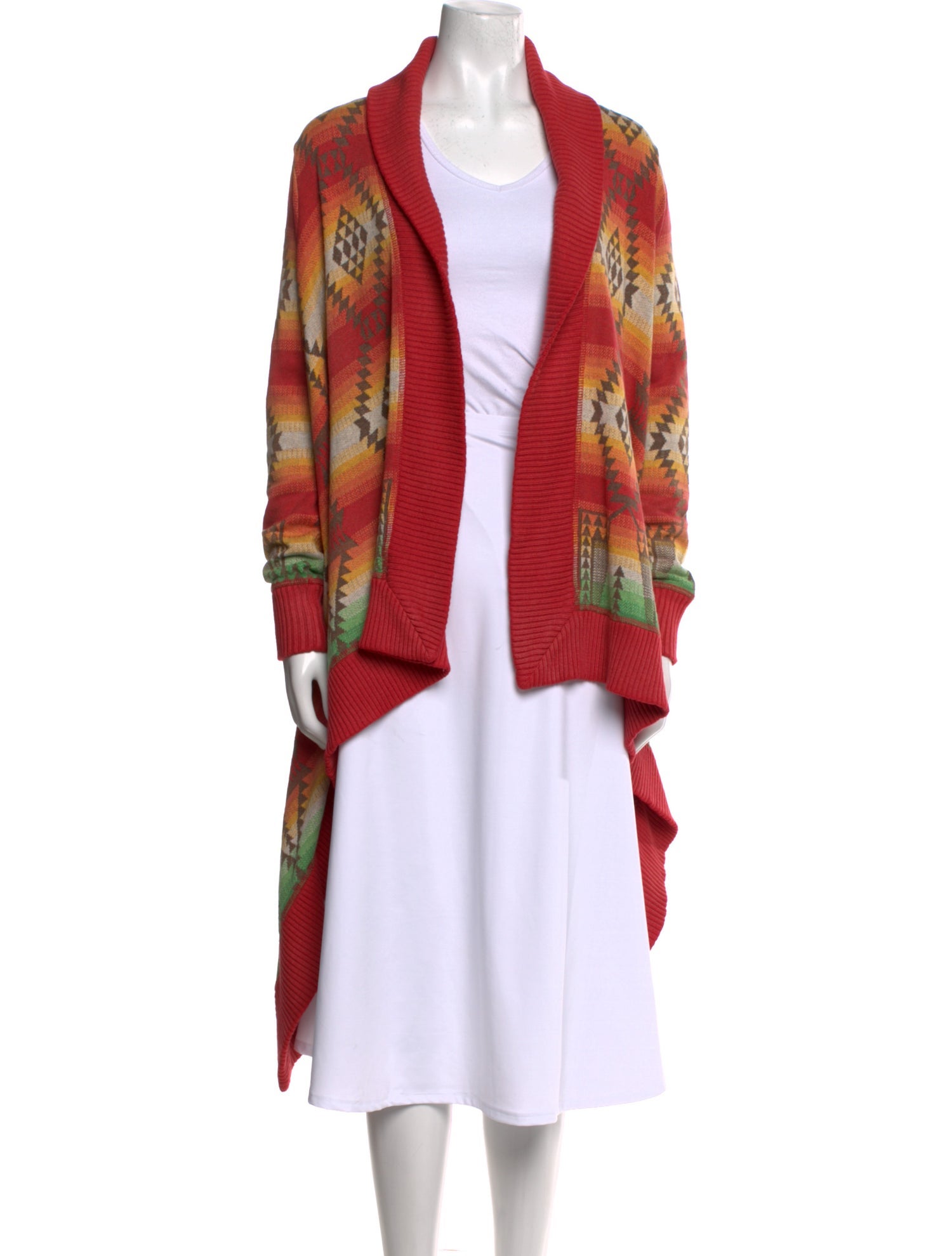 Polo Ralph Lauren Printed Open Front Sweater