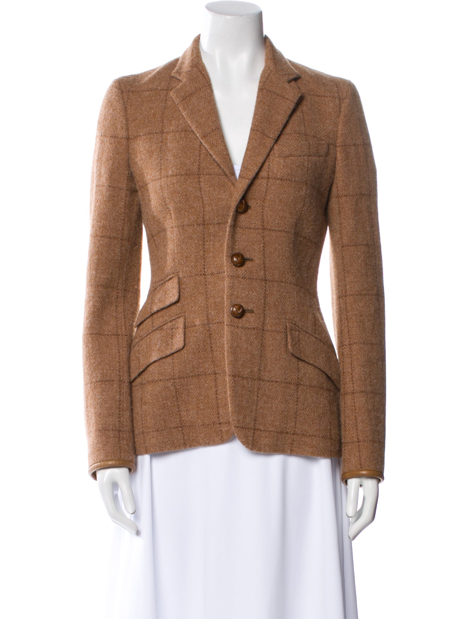 Polo Ralph Lauren Lambswool Plaid Print Blazer