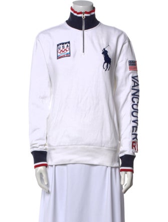 Polo Ralph Lauren Graphic Print Mock Neck Sweatshirt