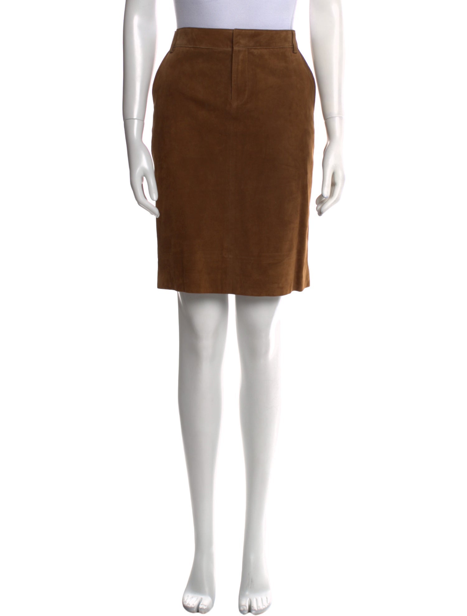 Ralph Lauren Suede Knee-Length Skirt