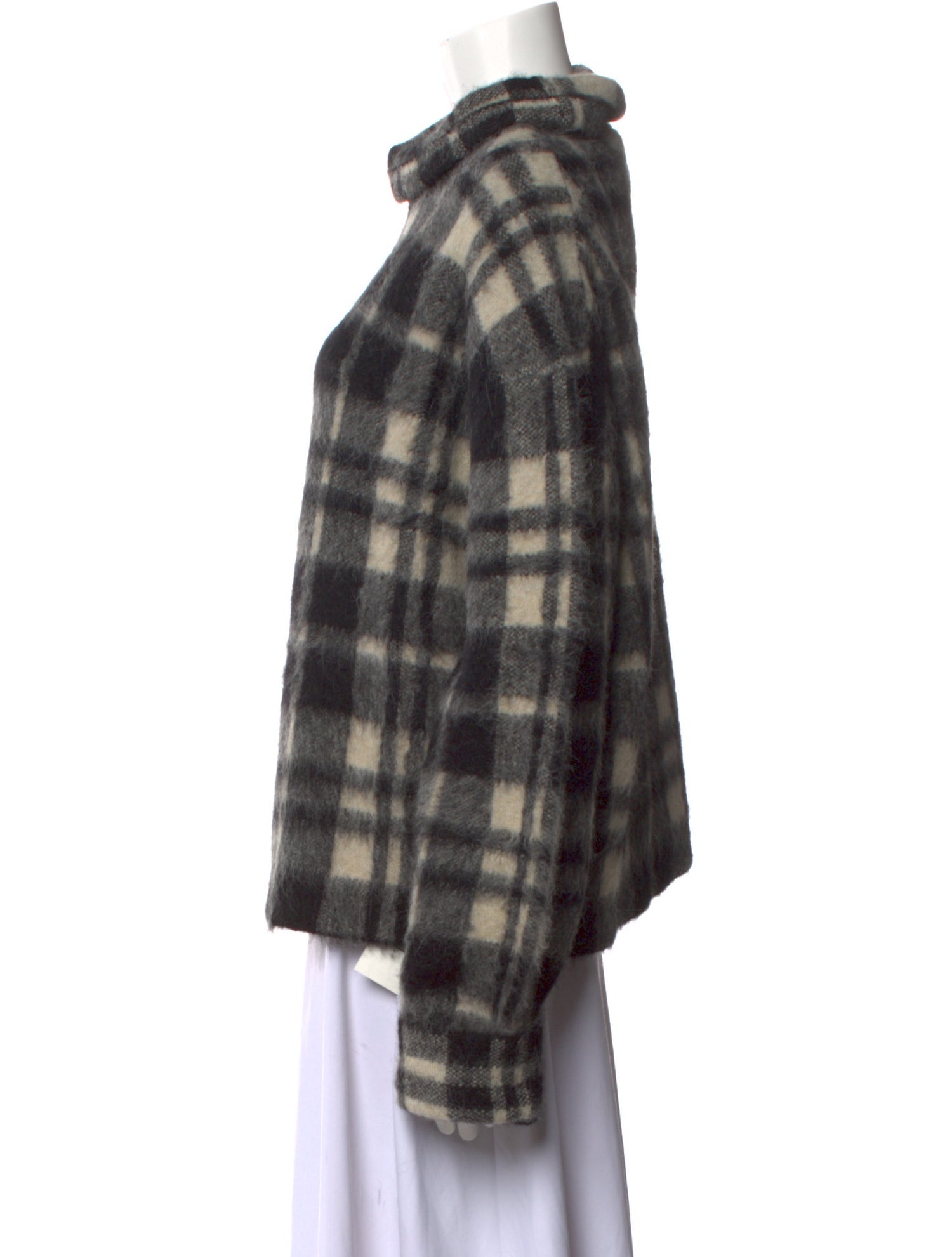 Polo Ralph Lauren Plaid Print Mock Neck Sweater