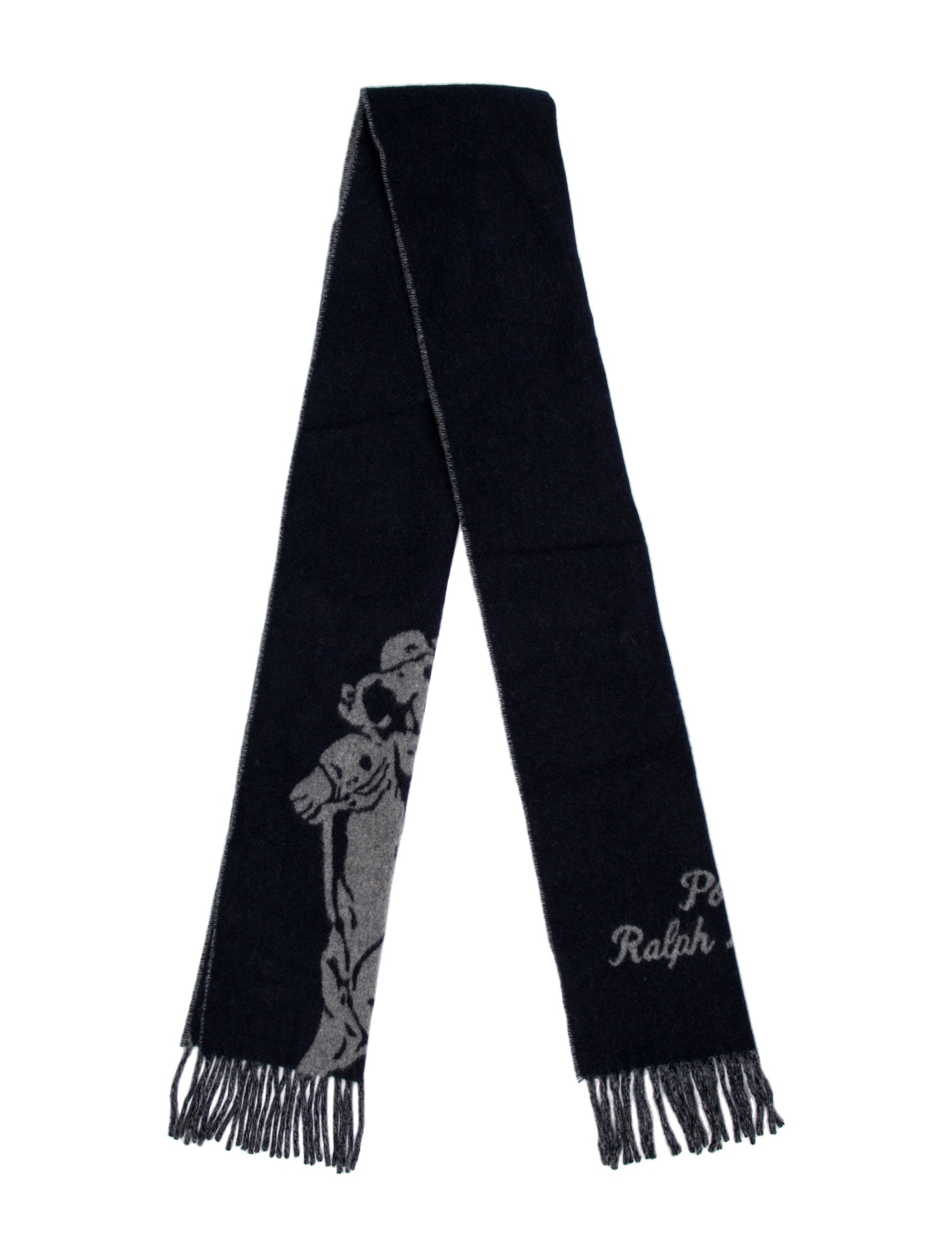 Polo Ralph Lauren Wool Graphic Print Scarf