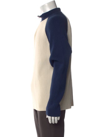 Polo Ralph Lauren Colorblock Pattern Mock Neck Polo Sweater