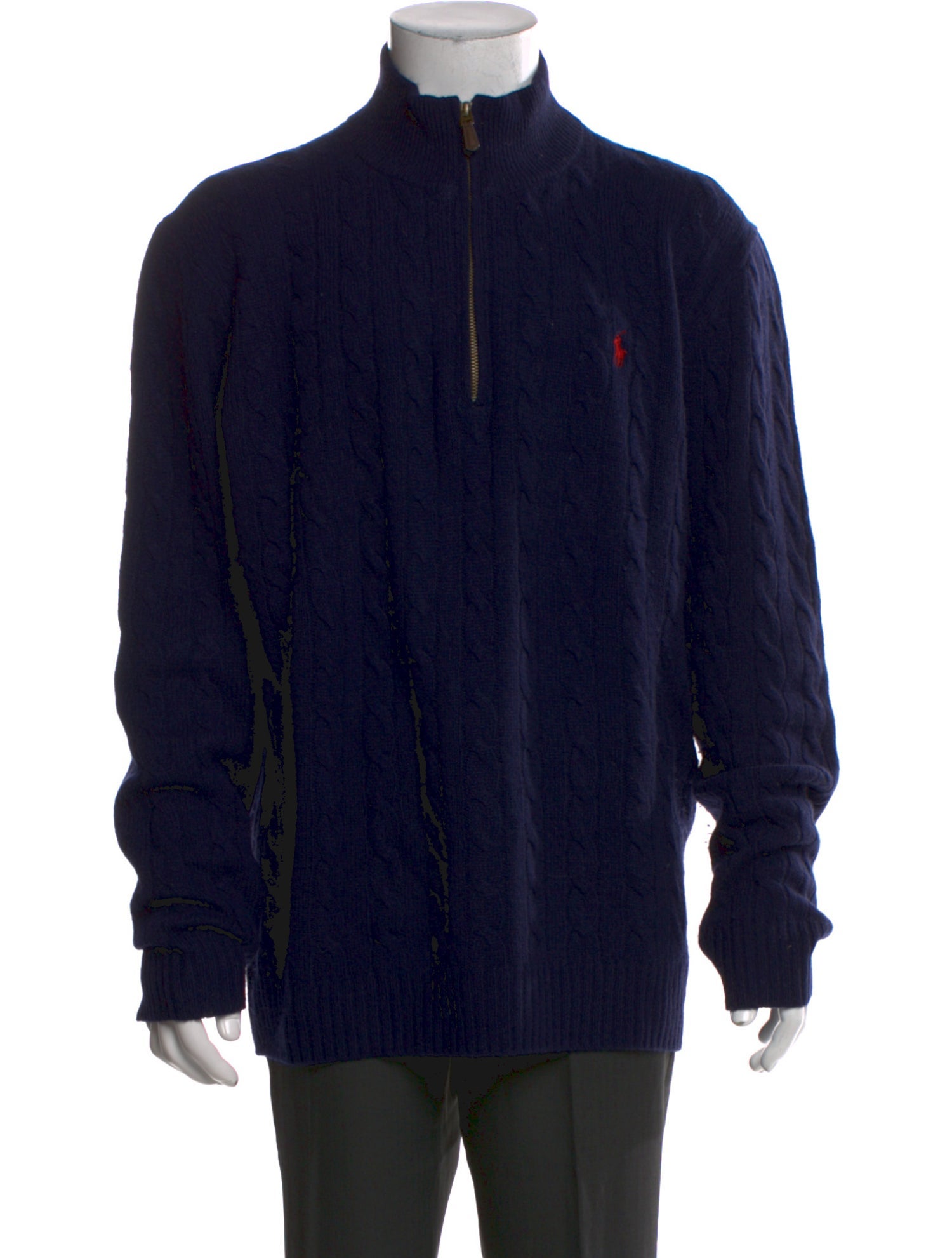 Polo Ralph Lauren Wool Mock Neck Polo Sweater