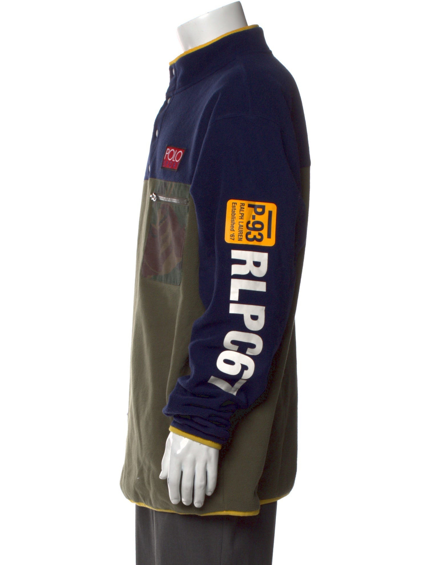 Polo Ralph Lauren Colorblock Pattern Turtleneck Polo Sweater