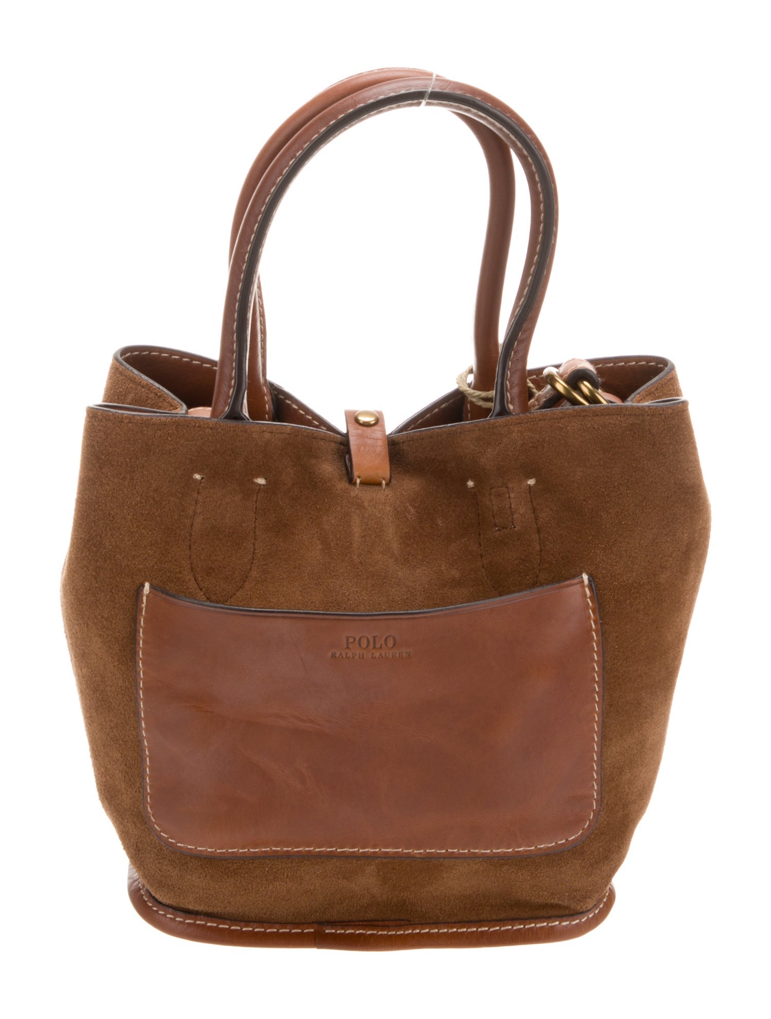 Polo Ralph Lauren Suede Top Handle Bag