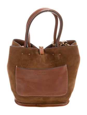Polo Ralph Lauren Suede Top Handle Bag