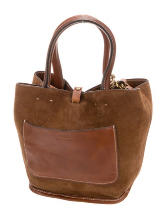 Polo Ralph Lauren Suede Top Handle Bag