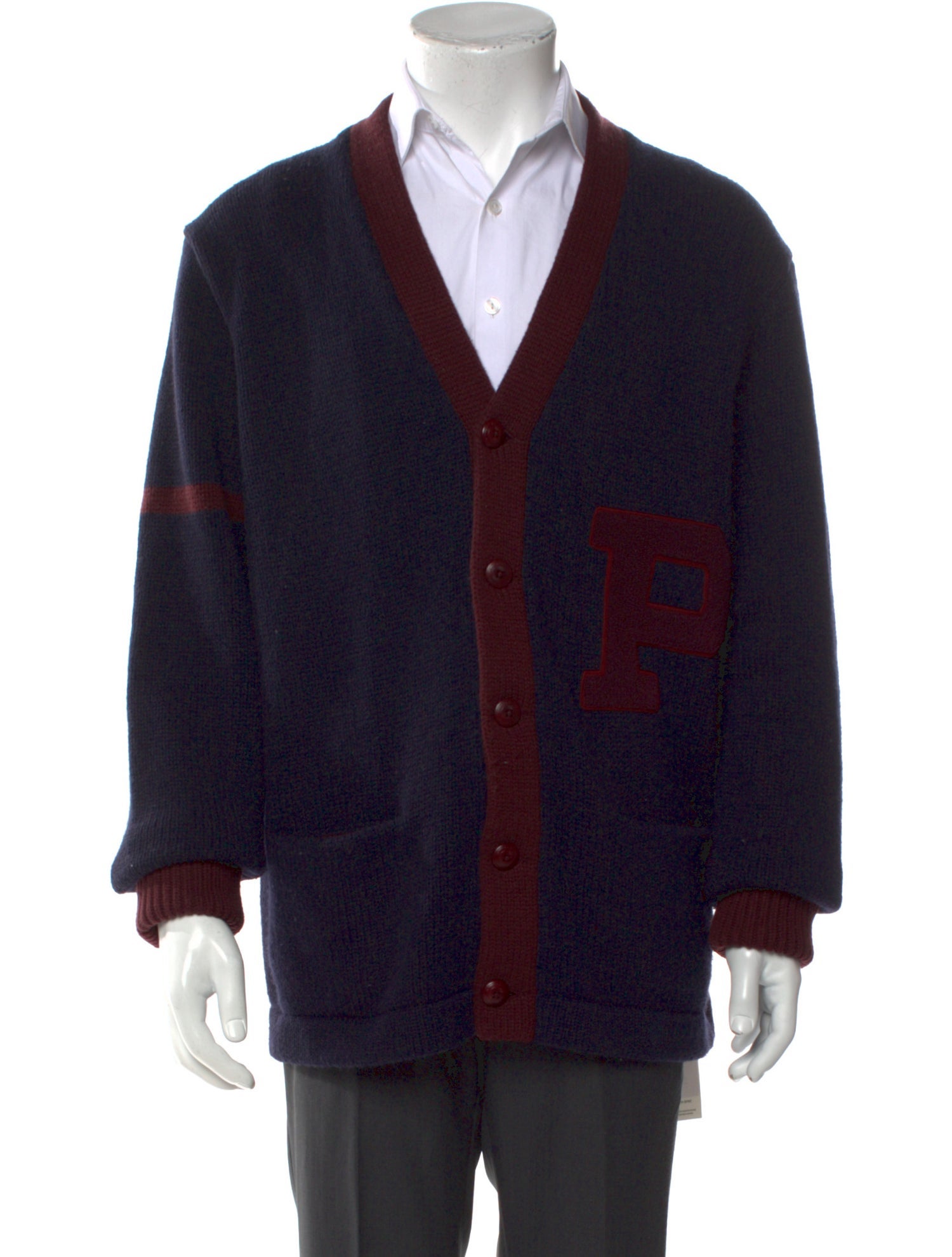 Polo Ralph Lauren Wool Colorblock Pattern Cardigan