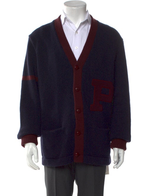 Polo Ralph Lauren Wool Colorblock Pattern Cardigan