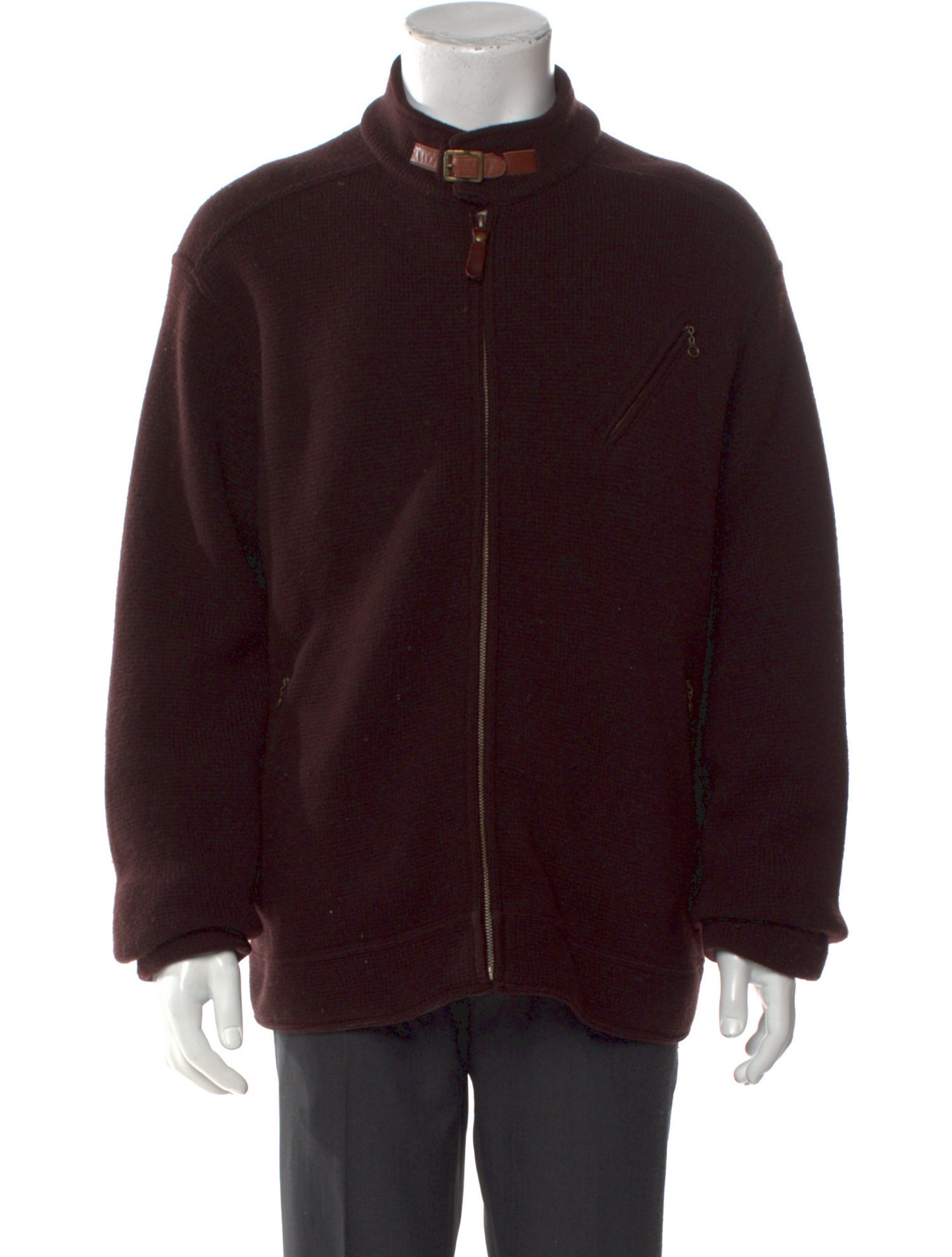 Polo Ralph Lauren Wool Mock Neck Cardigan