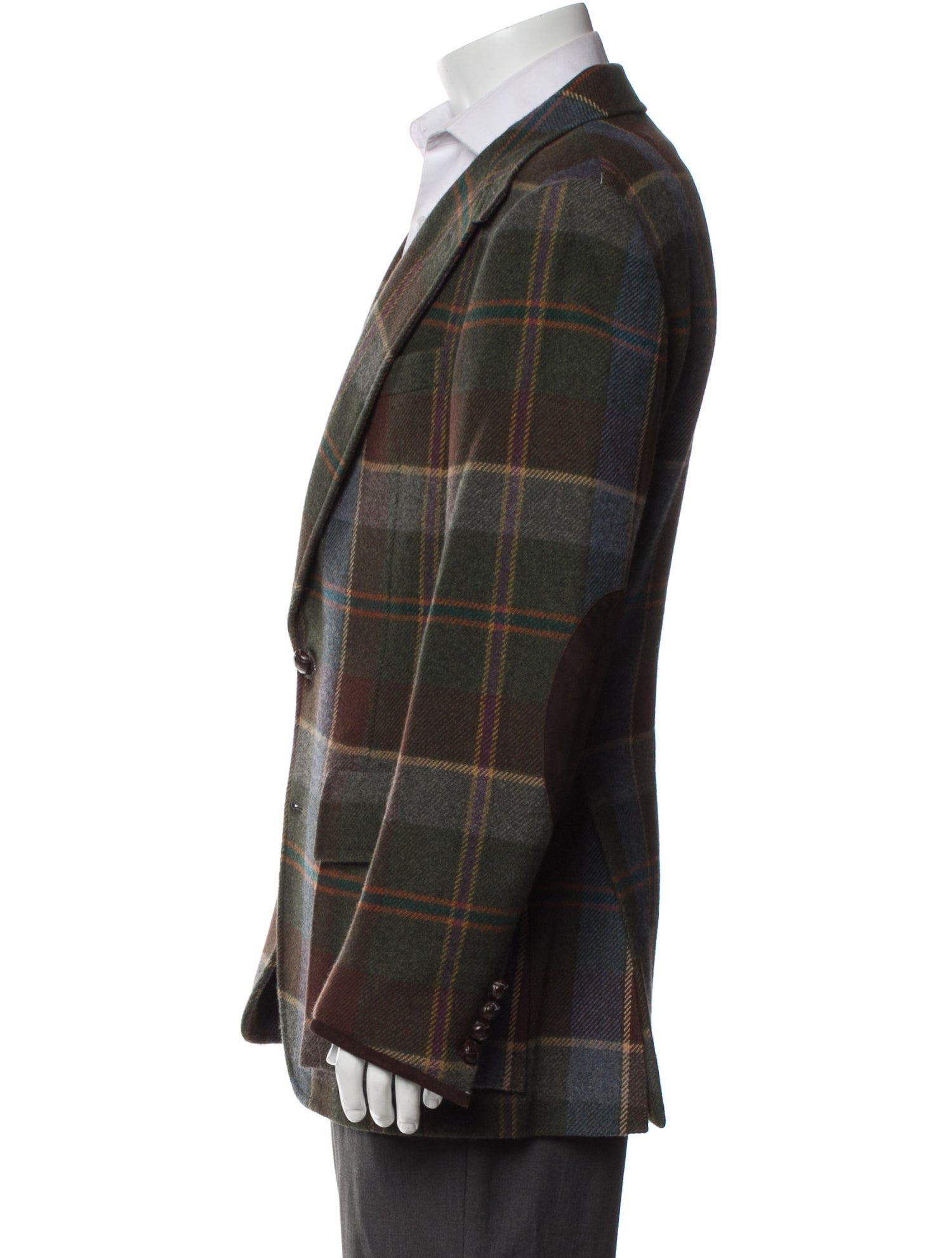 Polo Ralph Lauren Virgin Wool Plaid Print Peacoat