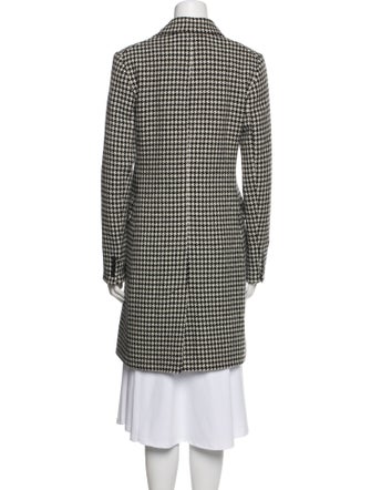 Polo Ralph Lauren Silk Houndstooth Print Coat