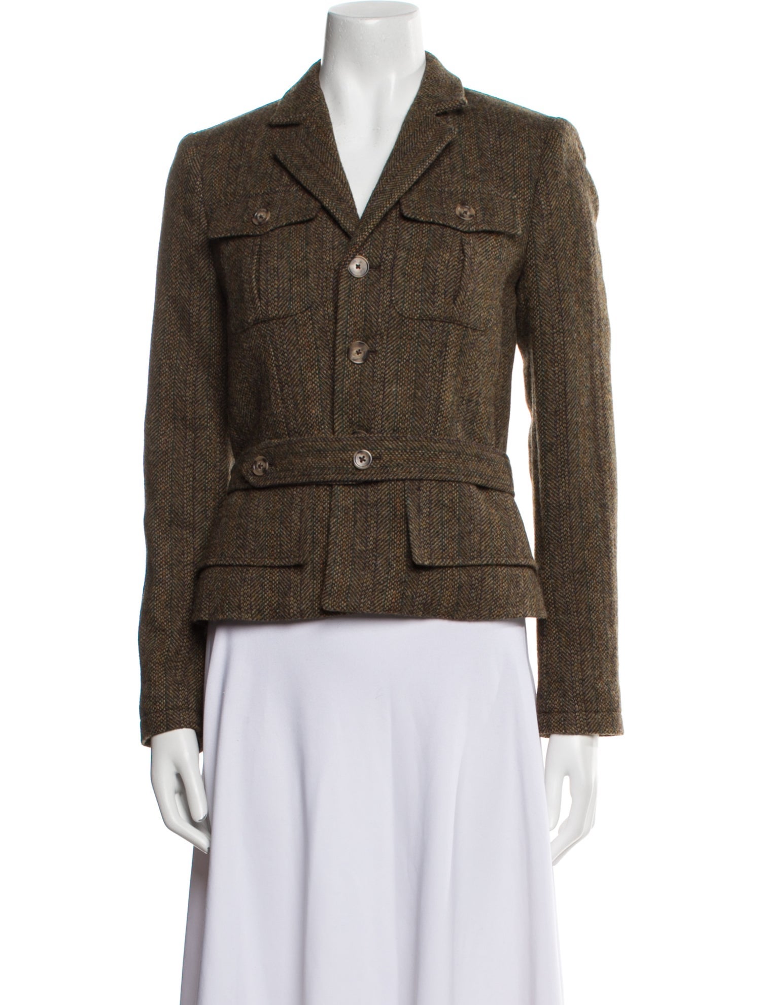 Polo Ralph Lauren Wool Plaid Print Blazer