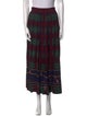 Polo Ralph Lauren Plaid Print Midi Length Skirt