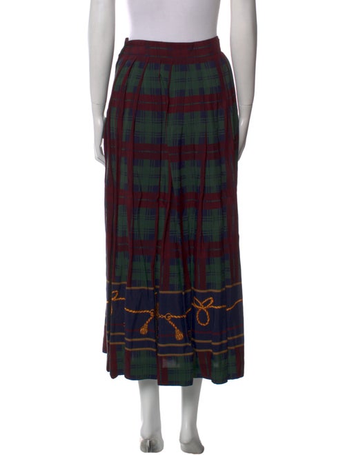 Polo Ralph Lauren Plaid Print Midi Length Skirt