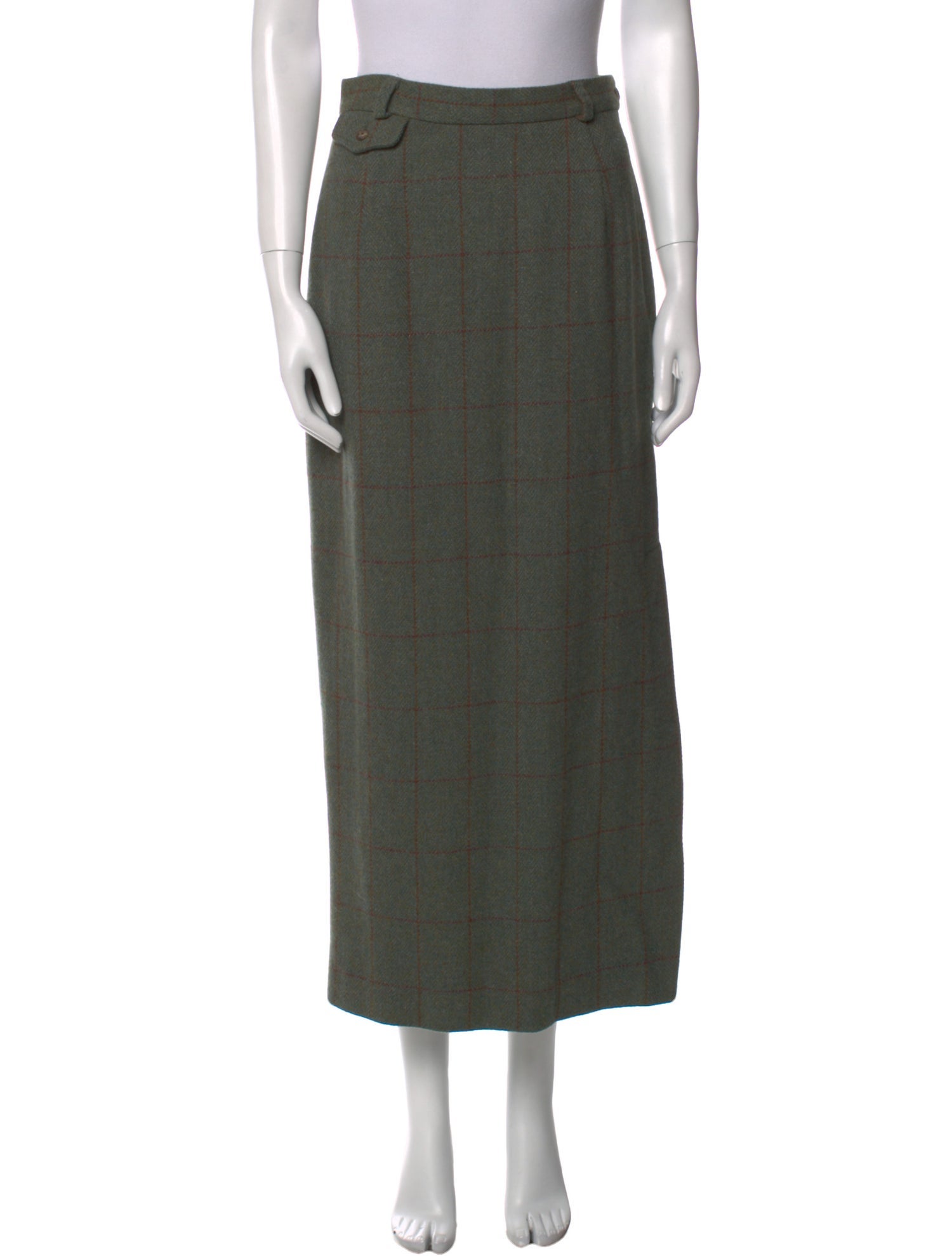 Polo Ralph Lauren Wool Midi Length Skirt