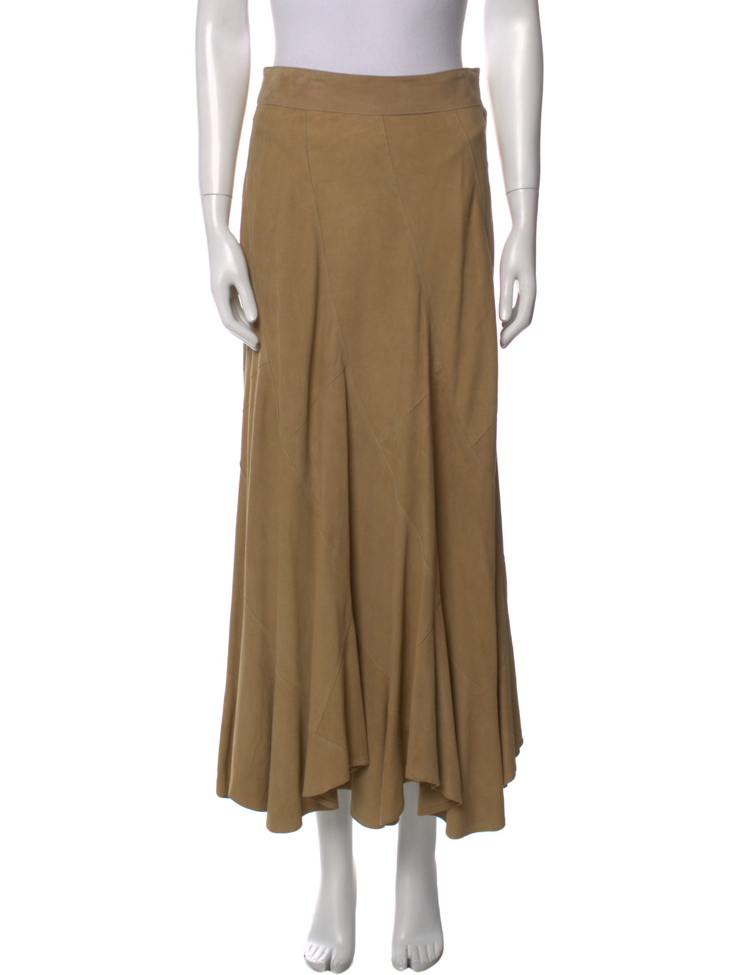 Polo Ralph Lauren Suede Midi Length Skirt
