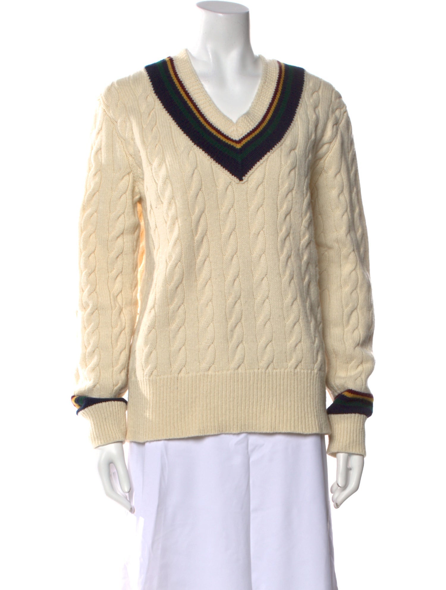 Polo Ralph Lauren Colorblock Pattern V-Neck Sweater