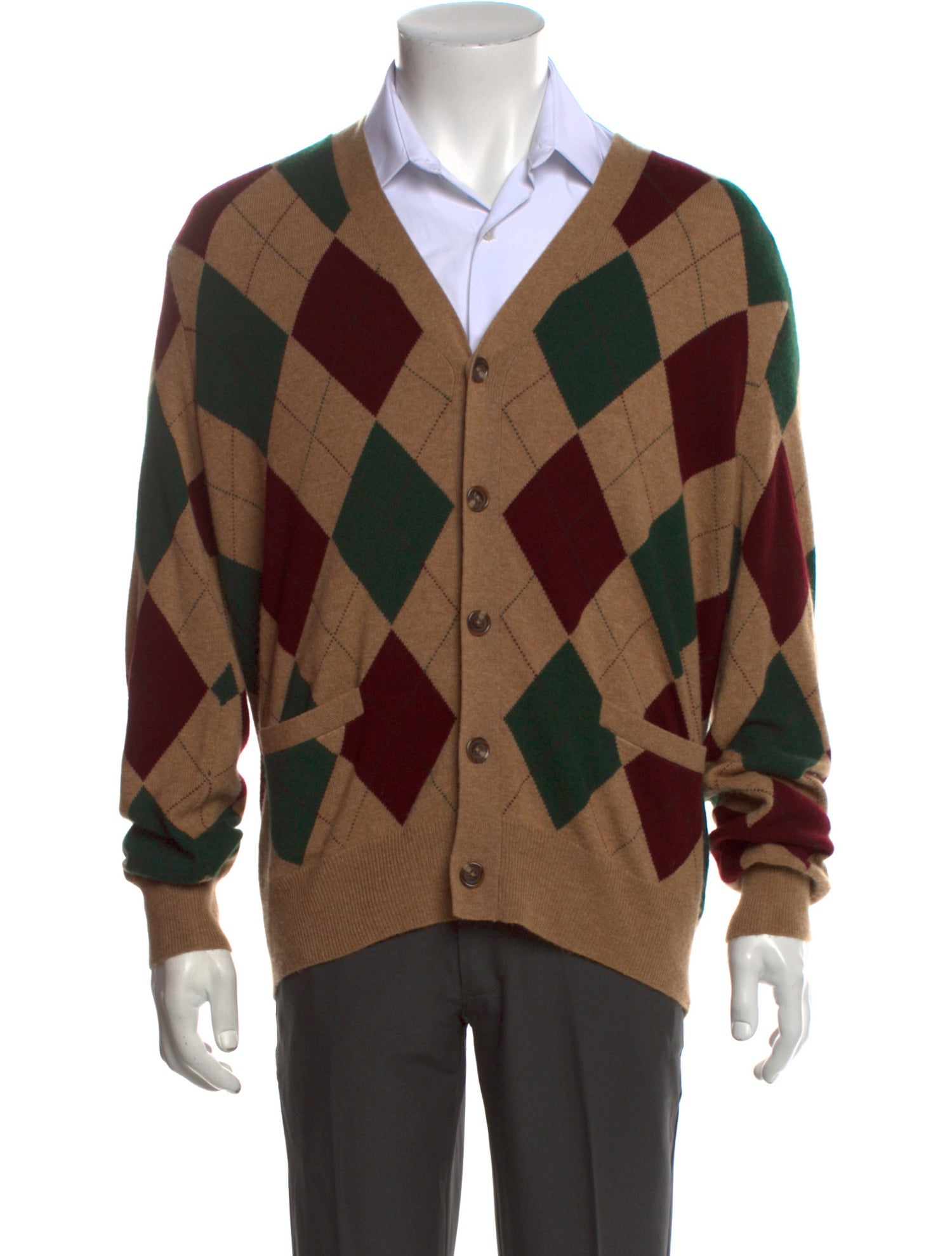 Polo Ralph Lauren Cashmere Plaid Print Cardigan