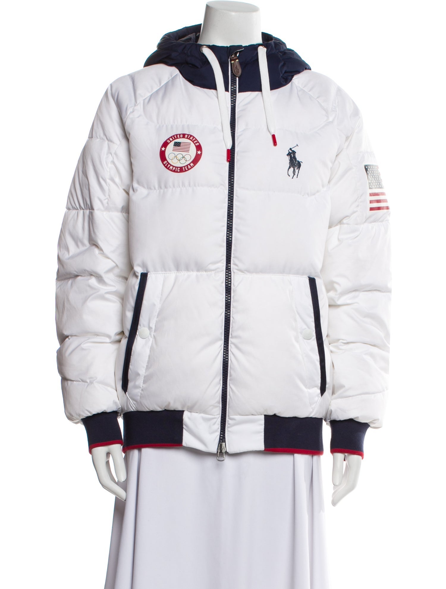 Polo Ralph Lauren Colorblock Pattern Down Jacket