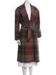 Polo Ralph Lauren Wool Plaid Print Trench Coat