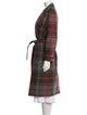 Polo Ralph Lauren Wool Plaid Print Trench Coat