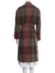 Polo Ralph Lauren Wool Plaid Print Trench Coat