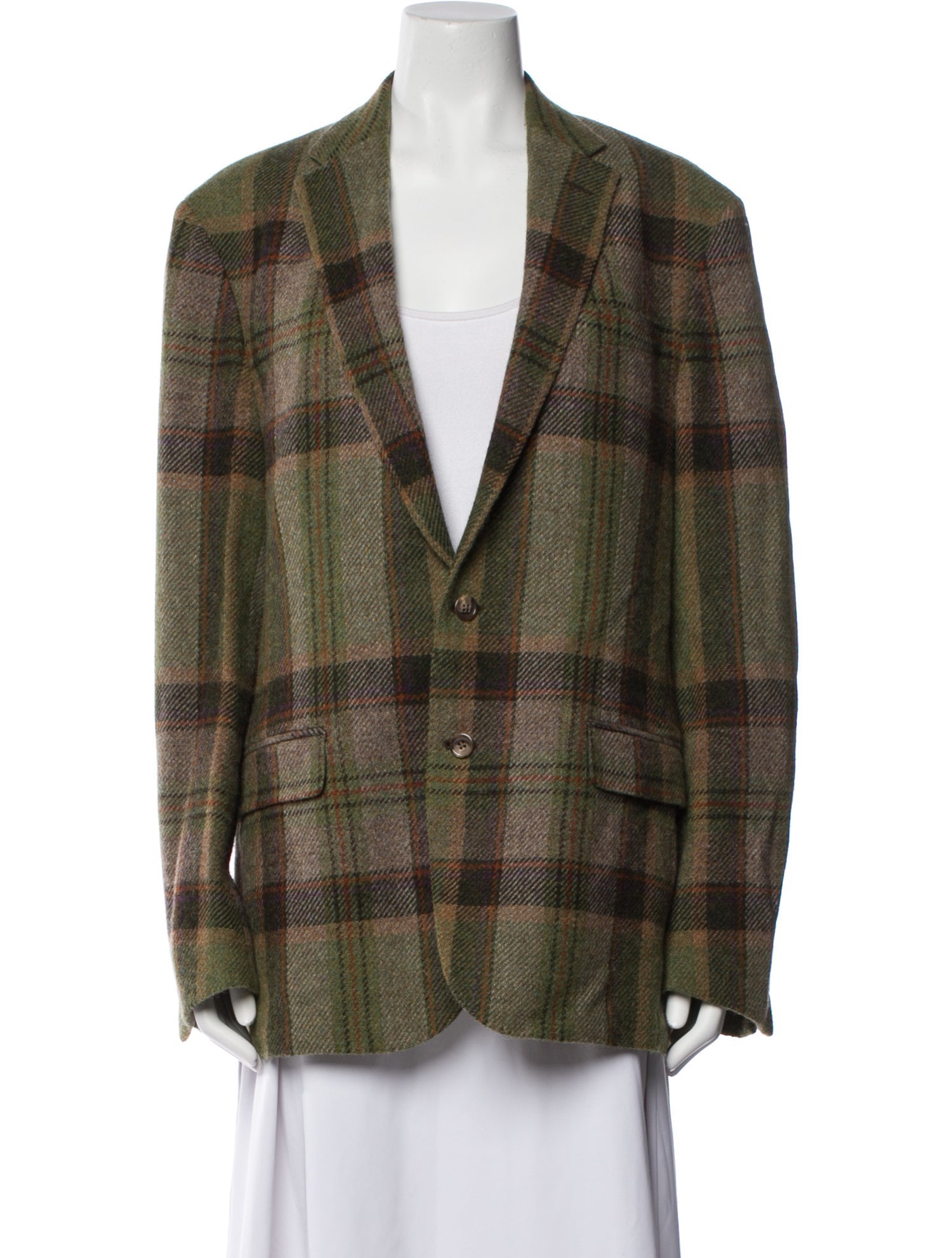 Polo Ralph Lauren Wool Plaid Print Blazer