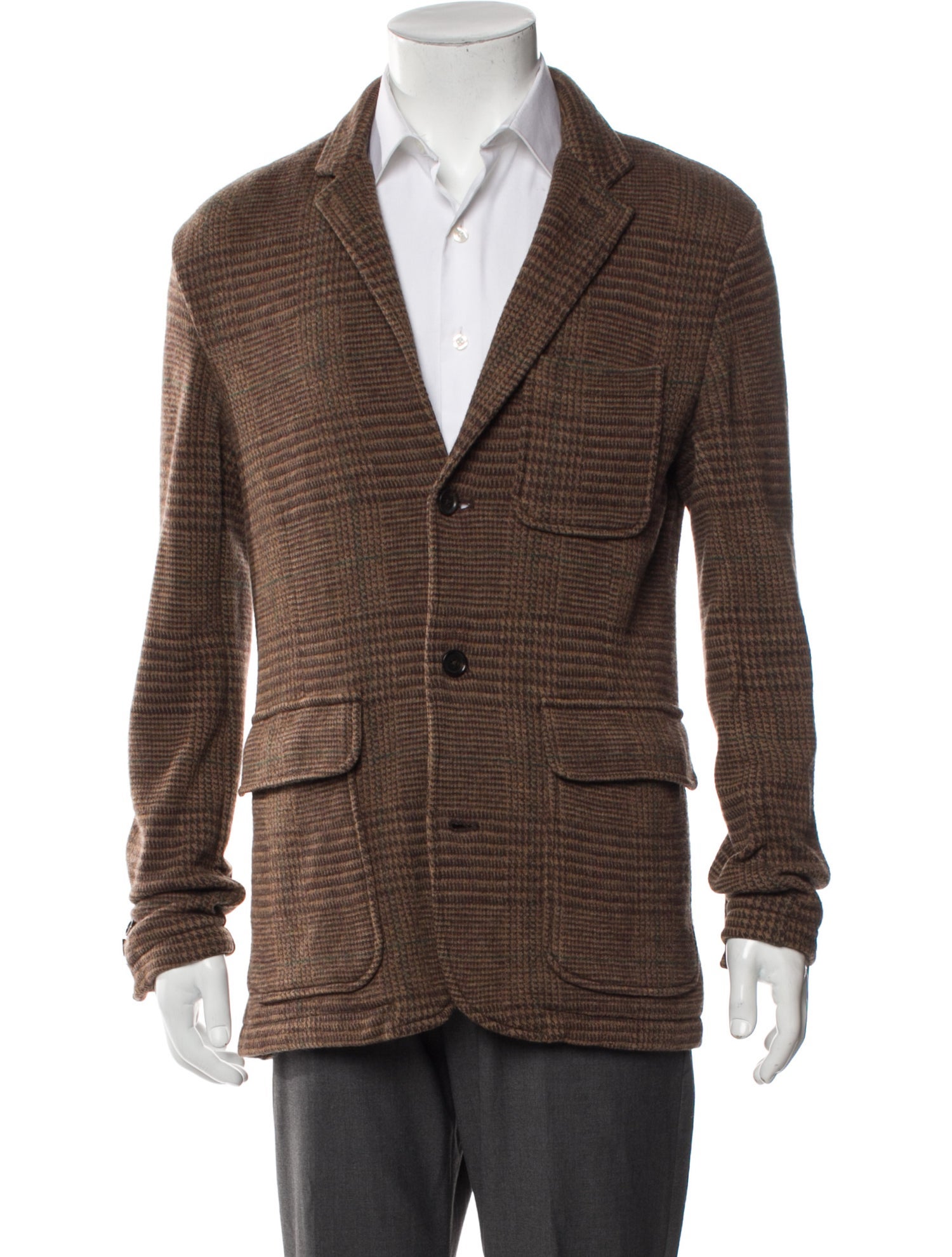 Polo Ralph Lauren Wool Houndstooth Print Jacket